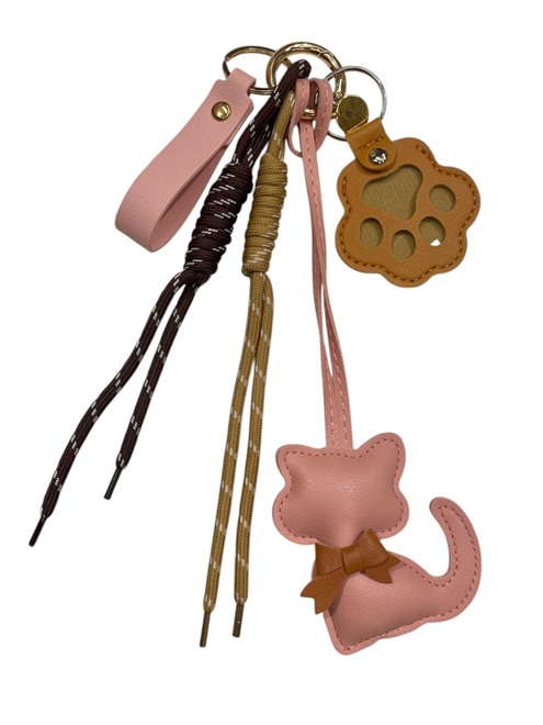 CHARM/ PORTACHIAVI NESTORINO GATTO PINK-CARAMEL Portachiavi 
